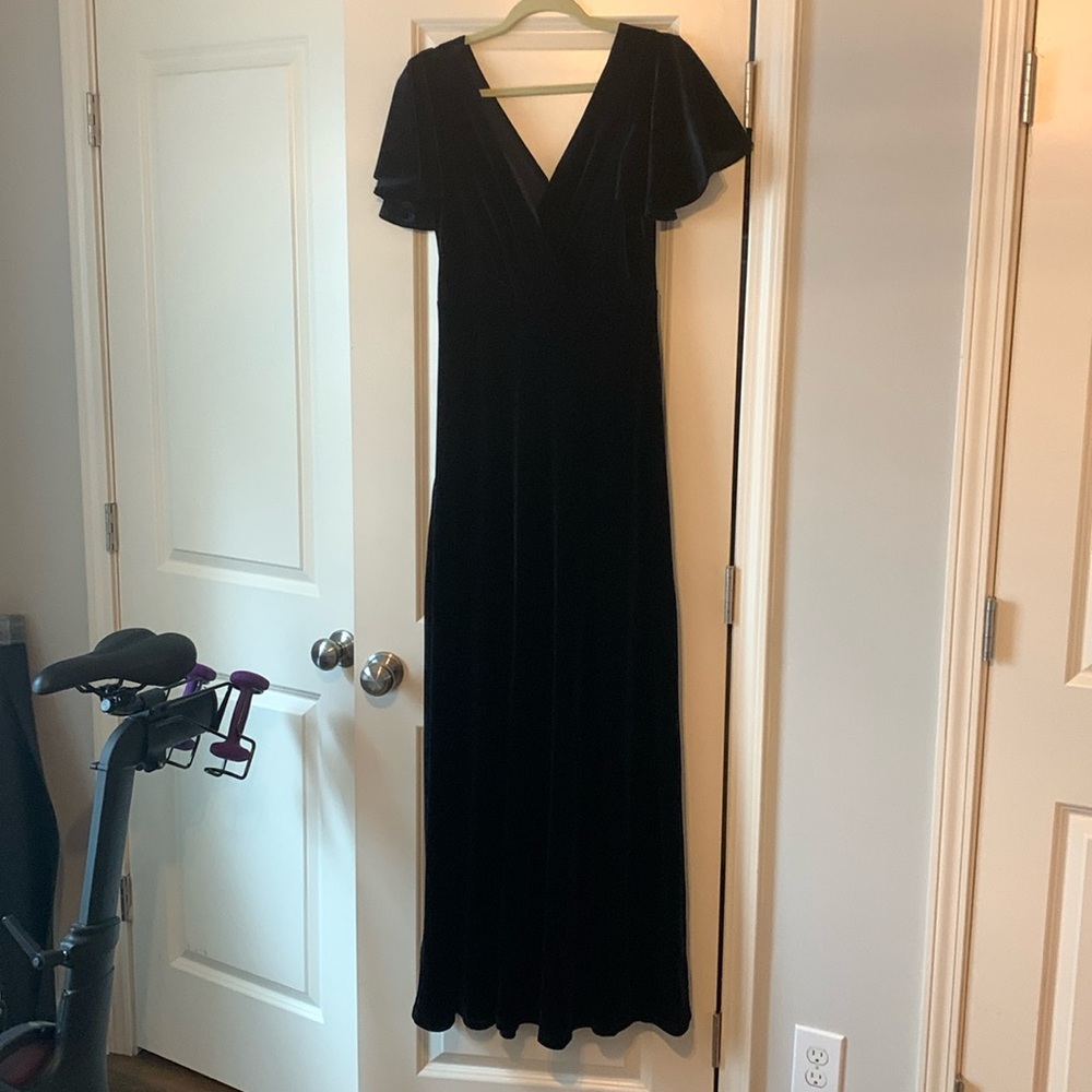 Lulus Velvet Navy Dress